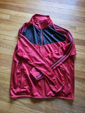 Nike Men’s Red and Black Performance Zip Jacket